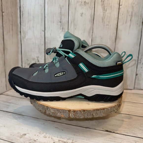 Keen Youth Targhee 1019830 Gray Teal Waterproof Leather Hiking Shoes Size 5 - Picture 5 of 8